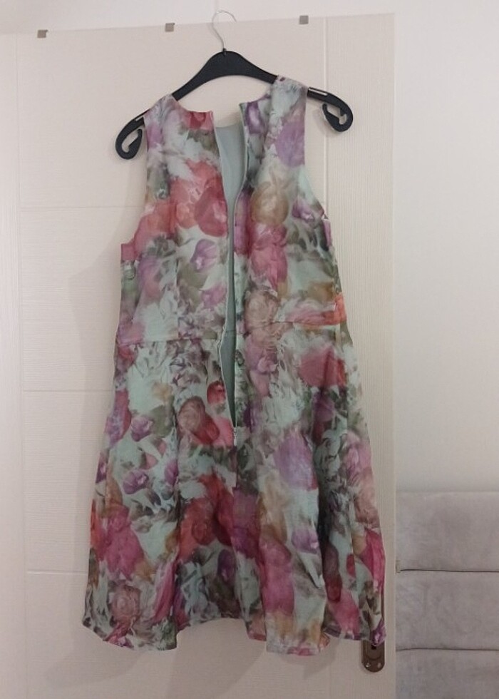 H&M desenli party elbise - Görsel 5