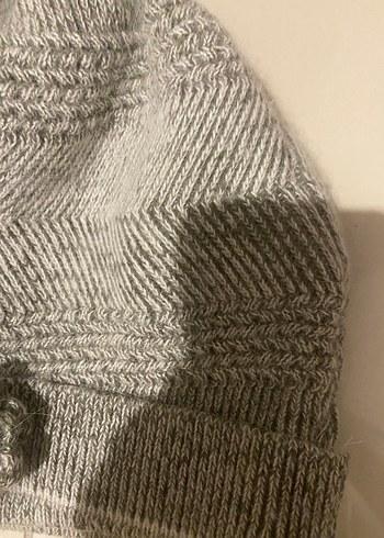 Gri Örgü Kadın Bere - Görsel 2