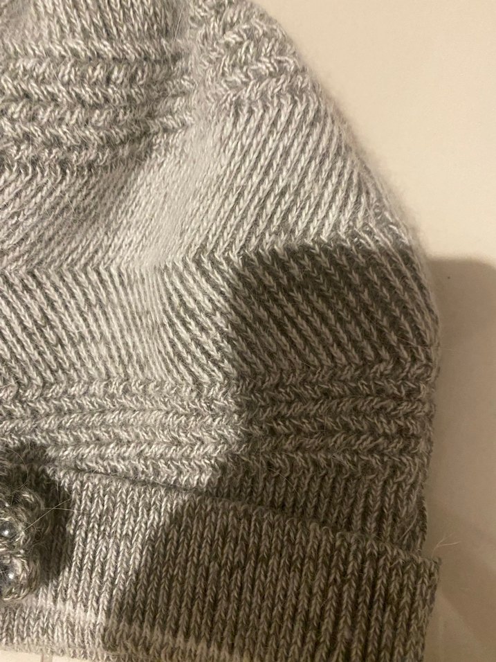 Gri Örgü Kadın Bere - Görsel 2