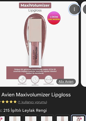 Alix Avien MaxiVolumizer Işıltılı Leylak Lipgloss
