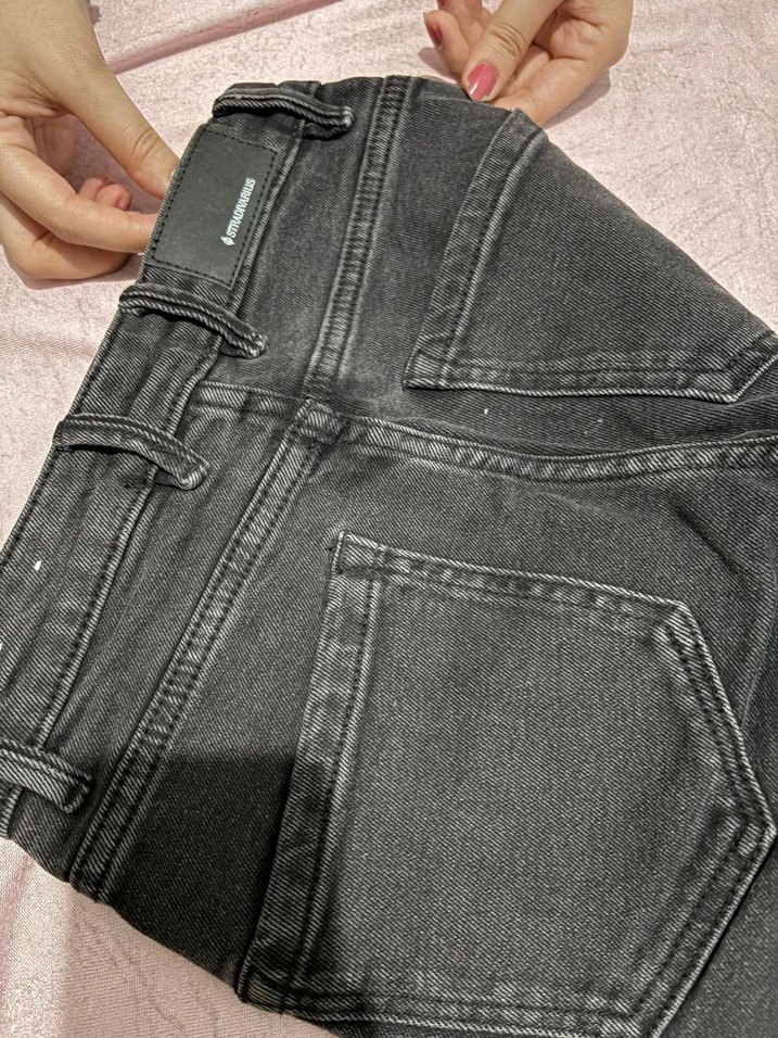 Siyah Mini Denim Kadın Kot - Görsel 3