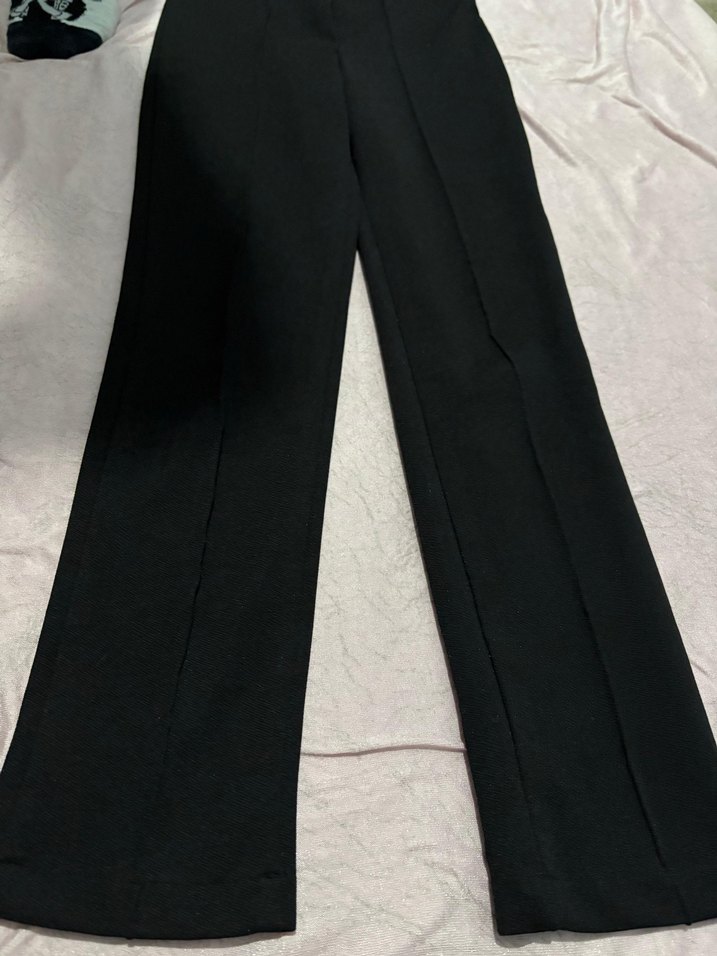Kadın Siyah Midi Kumaş Pantolon - Görsel 2