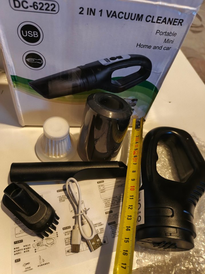 USB Şarjlı Mini 2'si 1 Arada Taşınabilir Elektrikli Süpürge - Görsel 2