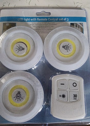 3'lü Led Pilli Aydınlatma Kumandalı Set - Görsel 3