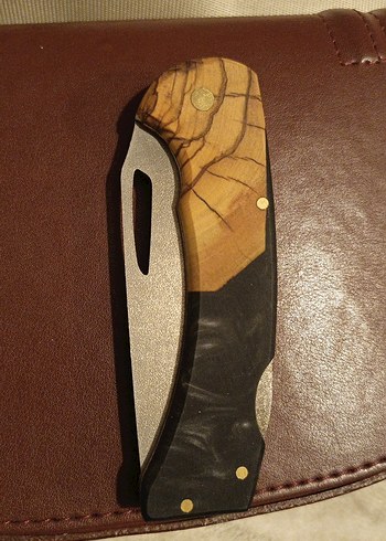 Ahşap Saplı Sırttan Kilitli Sıfır Çakı - Görsel 7