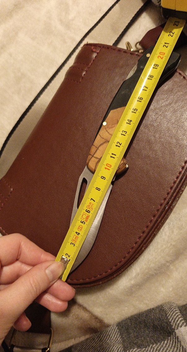 Ahşap Saplı Sırttan Kilitli Sıfır Çakı - Görsel 3