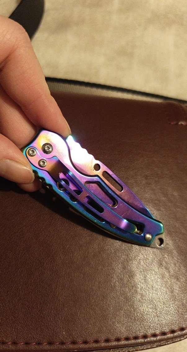 Alaska Gökkuşaklı K1802 Kemer Klipsli Cam Kırmalı Cep Çakı - Görsel 4