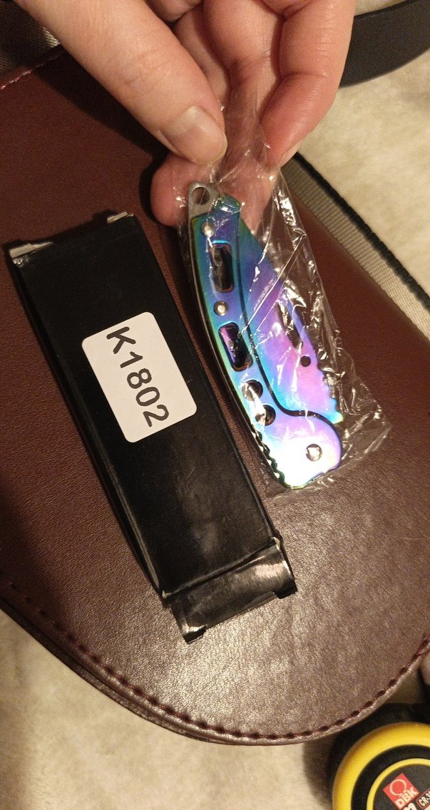 Alaska Gökkuşaklı K1802 Kemer Klipsli Cam Kırmalı Cep Çakı - Görsel 5