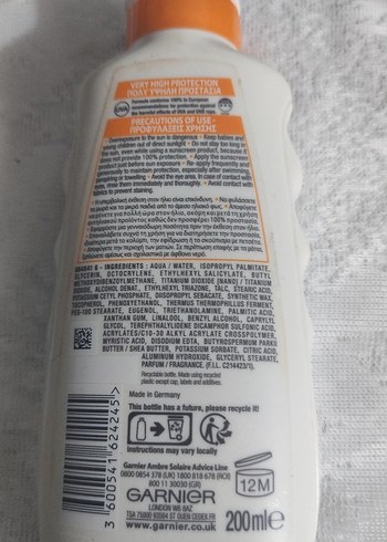 Garnier Garnier Ambre Solaire SPF 50 Güneş Koruyucu Losyon