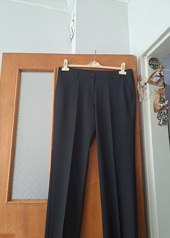 Seçil Düz Siyah Kadın Kumaş Pantolon