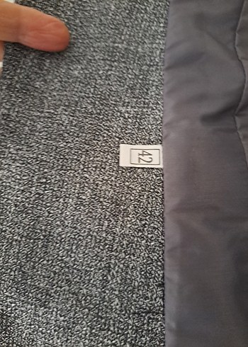 Gri Kısa Keten Kadın Ceket - Görsel 4