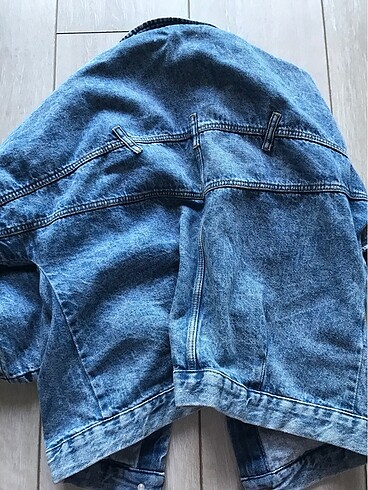 11-12 Yaş Beden mavi Renk Mango Kids retro kot ceket
