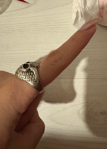 Zara kuru kafa Desenli Gri Gotik Yüzük