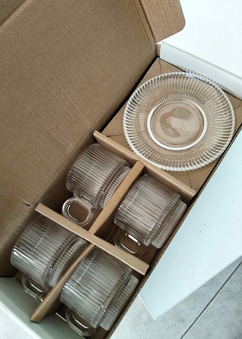 Madame Coco Paris espresso Cam Fincan ve Tabak Seti - Görsel 3