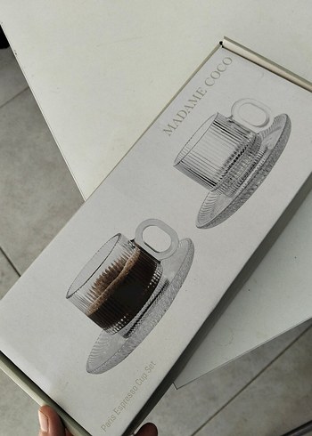 Madame Coco Paris espresso Cam Fincan ve Tabak Seti - Görsel 2