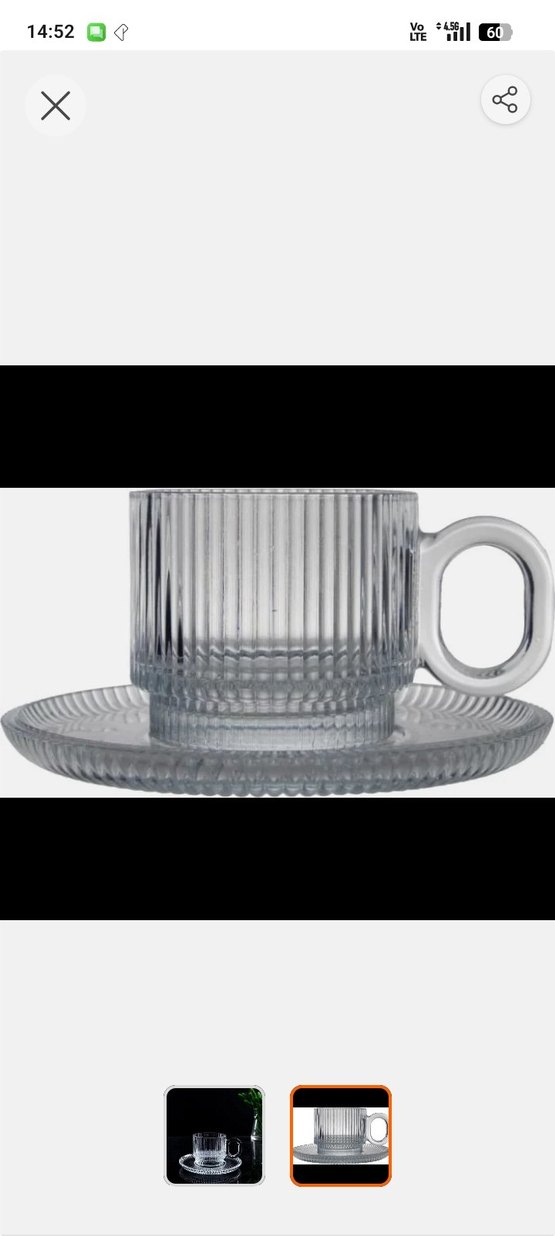 Madame Coco Paris espresso Cam Fincan ve Tabak Seti - Görsel 4