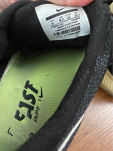 42 Beden siyah Renk Nike spor ayakkabı