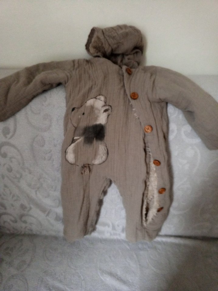 Gri Kürklü Bebek Tulumu - Görsel 5