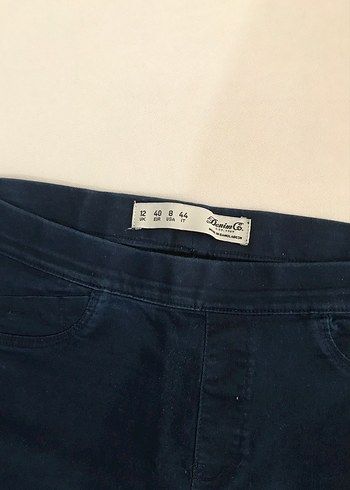 40 Beden Lacivert Elastik Bel Denim Pantolon