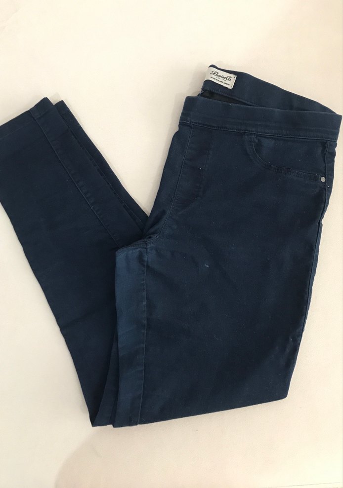 Lacivert Elastik Bel Denim Pantolon - Görsel 2