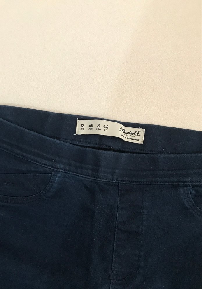 Lacivert Elastik Bel Denim Pantolon - Görsel 3