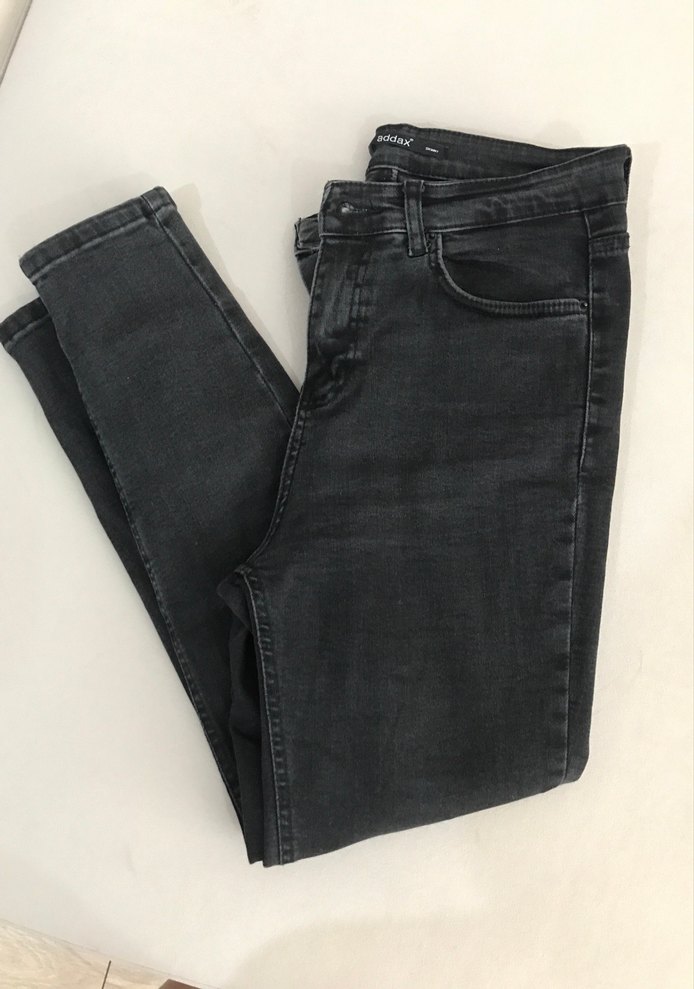 Siyah/Füme  Regular Fit Kadın Kot Pantolon - Görsel 2