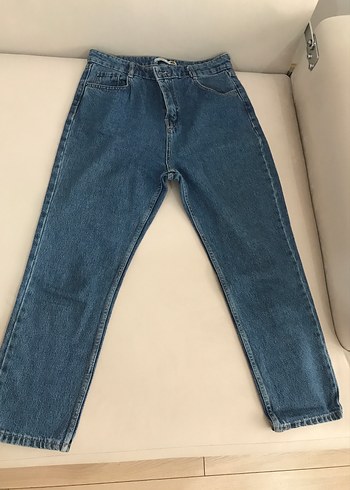 Kadın Mavi Denim Salaş Mom Jean