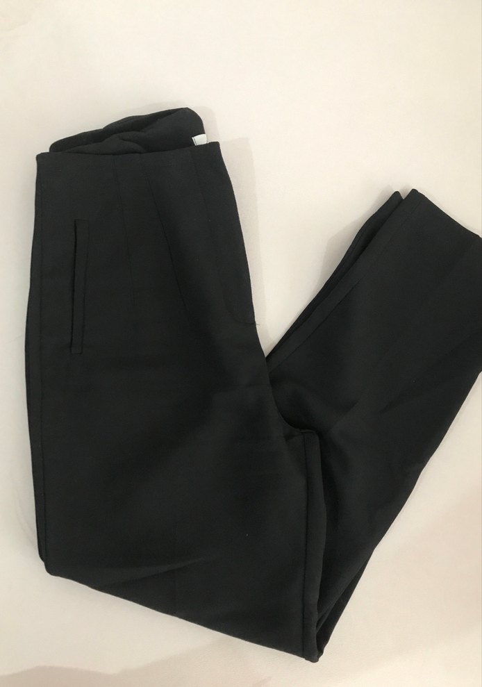 Siyah Havuç Model Kumaş Pantolon - Görsel 2