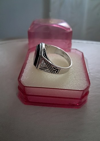 925 Ayar Orjinal Gümüş Erkek Yüzük - Görsel 5