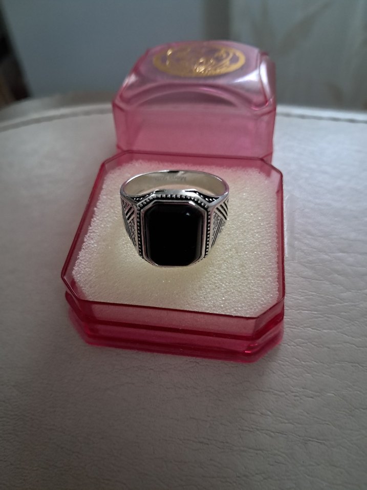 925 Ayar Orjinal Gümüş Erkek Yüzük - Görsel 4