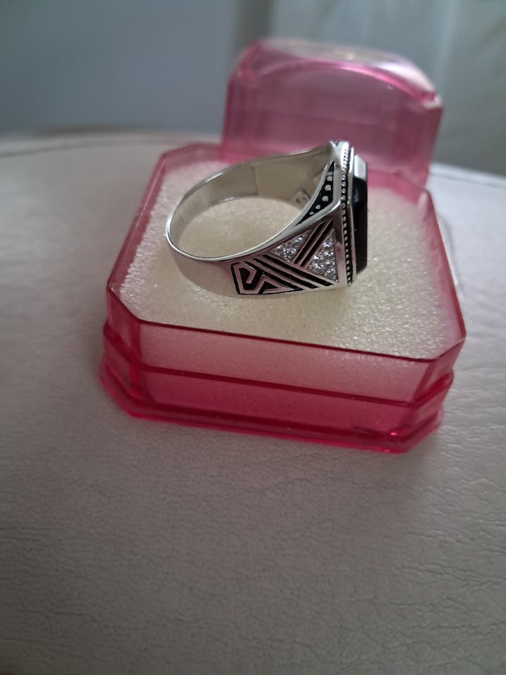 925 Ayar Orjinal Gümüş Erkek Yüzük - Görsel 3