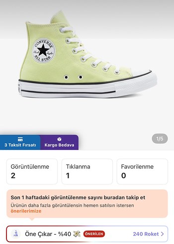 Sarı Platform Topuklu Kadın Spor Ayakkabı - Görsel 2