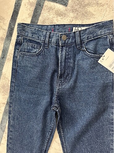 xs Beden mavi Renk Zara parlak taşlı jean