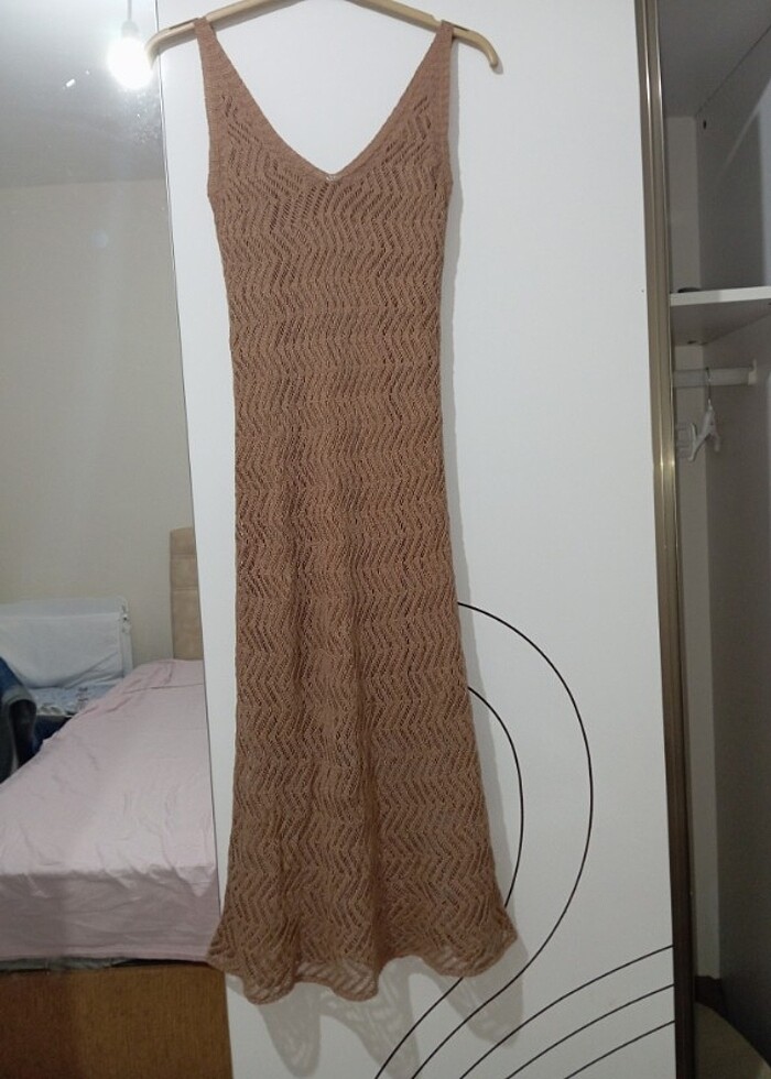 Askılı Triko elbise - Görsel 4