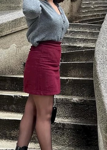 Bordo Midi  Eteği - Görsel 3