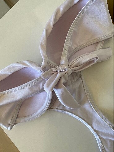 Beyaz straplez Mayokini - Görsel 5