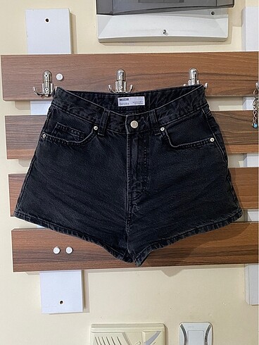 Bershka siyah kot denim şort