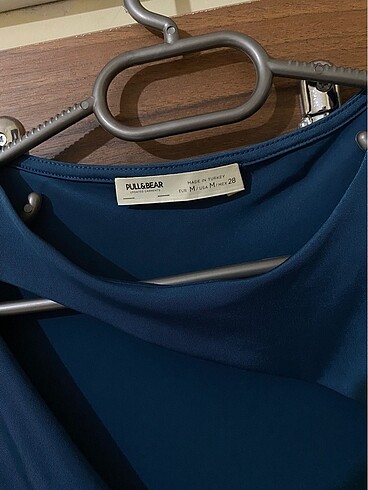 m Beden Pull&bear mini petrol mavisi gece elbisesi