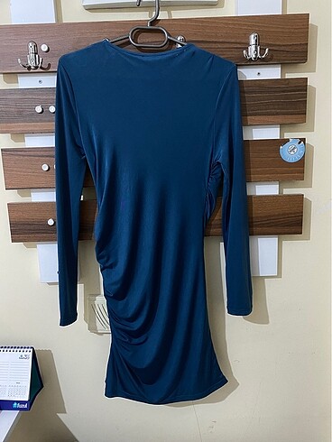 m Beden mavi Renk Pull&bear mini petrol mavisi gece elbisesi