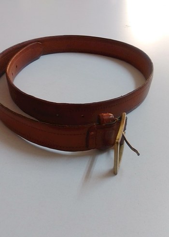 Trussardi Koyu Kahverengi Minimalist Erkek Kemer