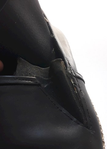 Kemer Detaylı Siyah Deri Erkek Espadril - Görsel 6