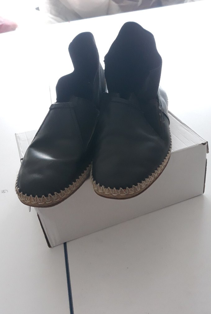 Kemer Detaylı Siyah Deri Erkek Espadril - Görsel 2