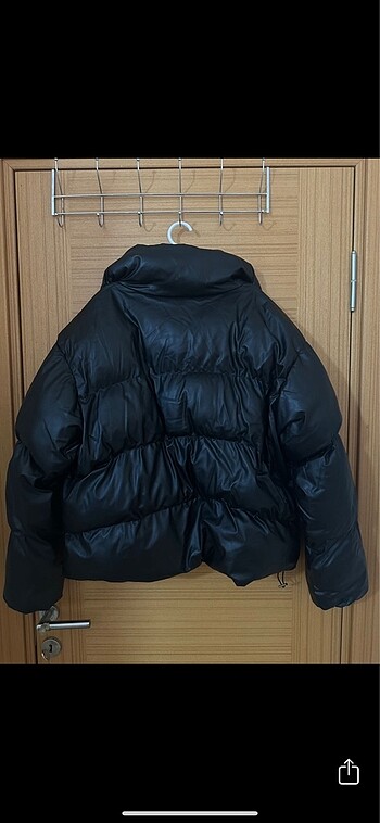 Zara Suni Deri Crop Erkek Mont - Görsel 5