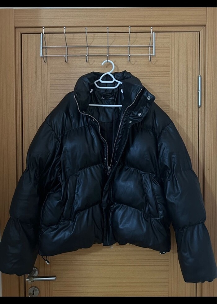 Zara Suni Deri Crop Erkek Mont - Görsel 3