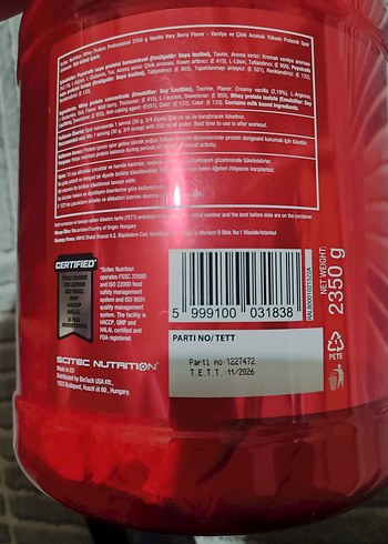 Scitec Nutrition 100% Whey Protein Tozu - Görsel 3