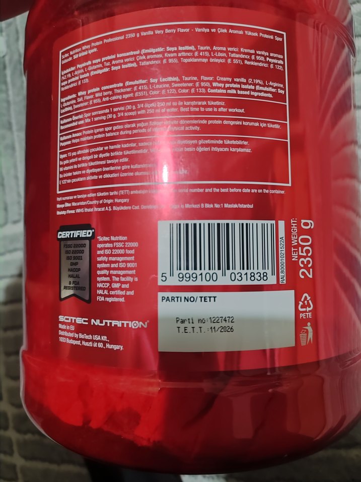 Scitec Nutrition 100% Whey Protein Tozu - Görsel 3