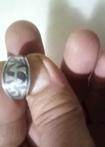 Gümüş savatlı osmanlı erkek yüzük - Görsel 5