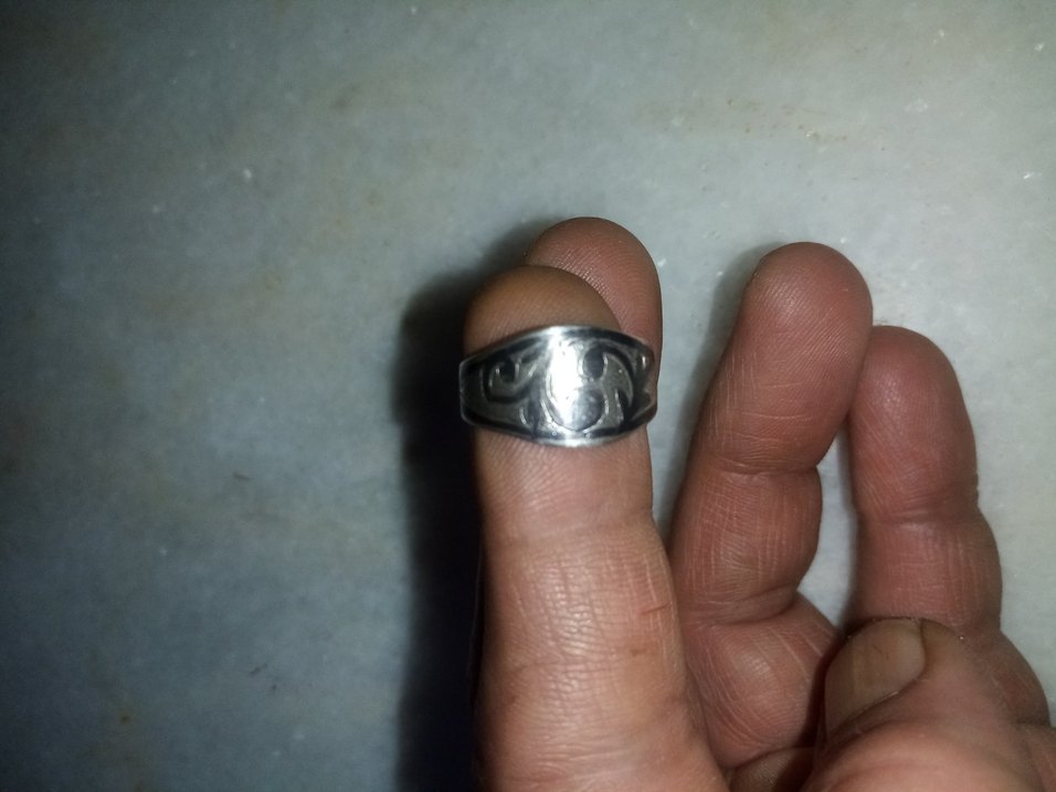 Gümüş savatlı osmanlı erkek yüzük - Görsel 3