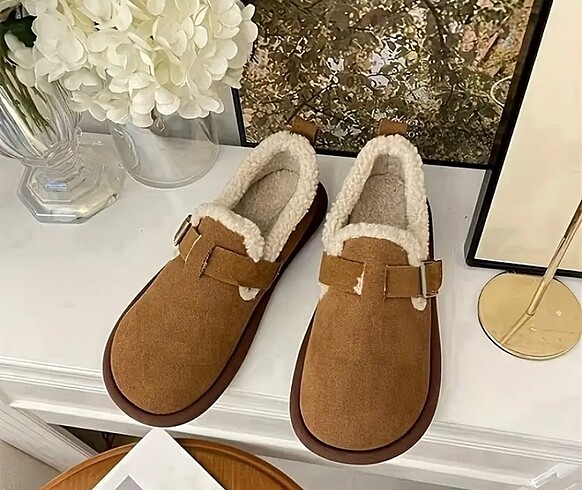 İçi kürklü loafer ayakkabı