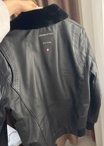 Siyah Kürklü Biker Deri Ceket - Görsel 9